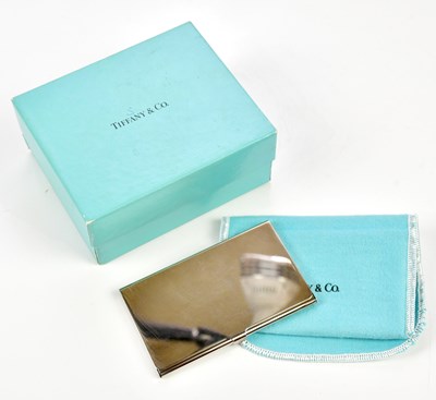 Lot 832 - TIFFANY & CO; a stainless steel card case, 9 x...