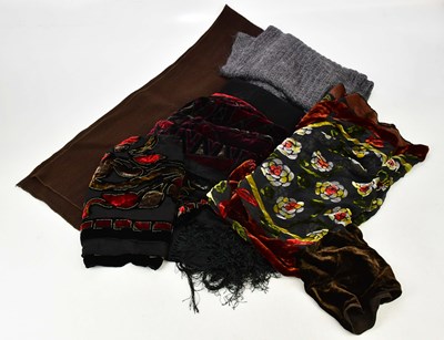 Lot 851 - BESARANI, LONDON; two silk blend velvet Deval...