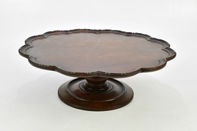 Lot 1588 - A mahogany Lazy Susan with scalloped edge,...