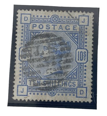 Lot 451 - A ten shilling blue stamp.