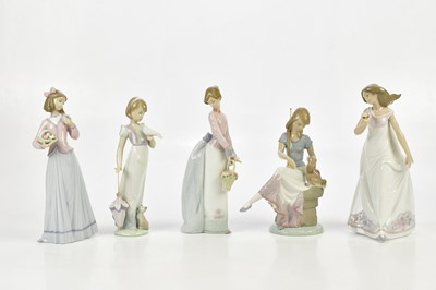 Lot 2523 - LLADRO; a group of five figures comprising...