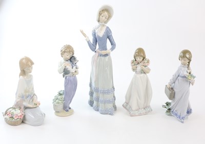 Lot 2524 - LLADRO; a group of five figures comprising...