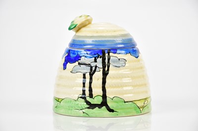 Lot 2212 - CLARICE CLIFF; a Bizarre Beehive honeypot and...