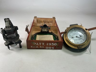Lot 28 - A Walker's Trident ship's log, an Azimuth...