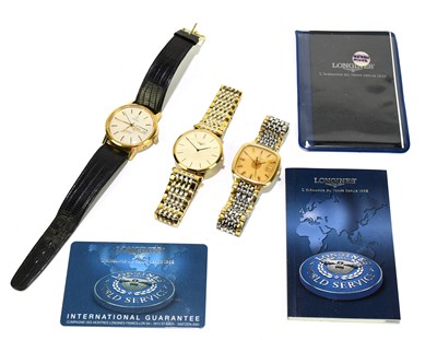 Lot 1728 - OMEGA; a gentleman’s quartz Seamaster gold...