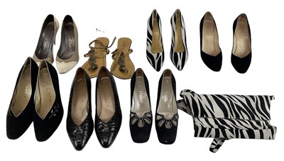Lot 525 - Five pairs of lady's high heeled shoes...