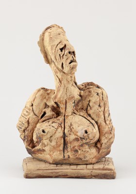 Lot 222 - IAN GREGORY (1942-2021); an earthenware bust...