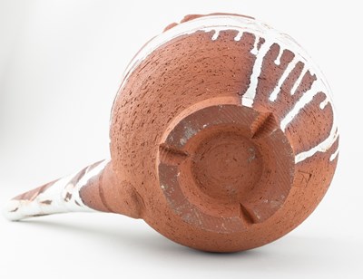 Lot 5 - ADAM TOBIN; a large red stoneware teapot...