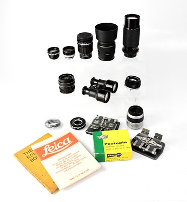 Lot 533 - A collection of lenses and camera accessories
