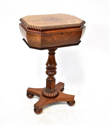 Lot 10a - A Victorian rosewood teapoy, the rectangular...