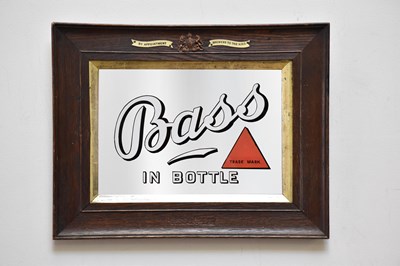 Lot 1531 - BASS; an original advertising mirror for Bass...