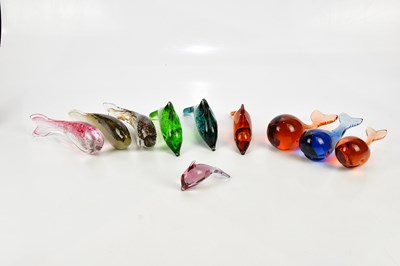 Lot 2546 - WEDGWOOD; ten animal form glass paperweights...