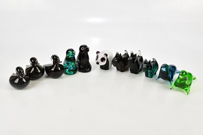 Lot 2549 - WEDGWOOD; eleven animal form glass...