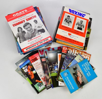 Lot 1843 - A collection of mixed football programmes and...