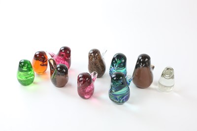 Lot 2564 - WEDGWOOD; ten glass animal form paperweights...