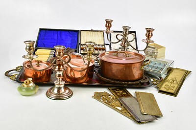 Lot 1735 - A collection of assorted metalware including...