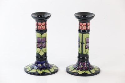 Lot 2323 - SALLY TUFFIN FOR MOORCROFT; a pair of...