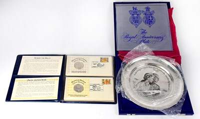 Lot 617 - An Elizabeth II hallmarked silver commemorative plate
