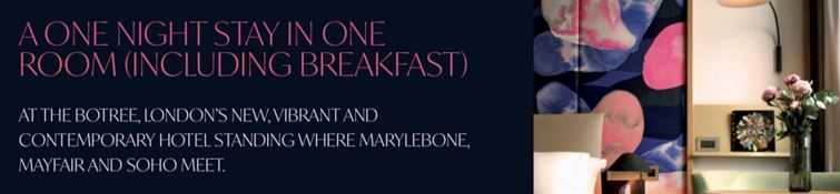 Lot 3 - A voucher for one night's bed and breakfast at...