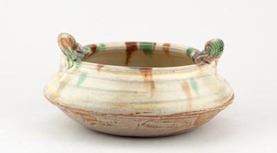 Lot 634 - TAKESHI YASUDA (born 1943); a stoneware twin...