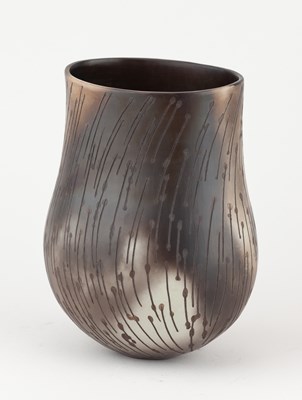 Lot 46 - ANTONIA SALMON (born 1959); a smoke fired and...