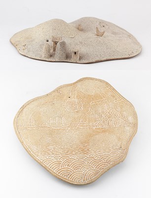 Lot 218 - IAN GODFREY (1942-1992); a stoneware sculpture...