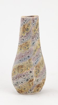 Lot 31 - ANDREW DAVIDSON; a flattened stoneware vase...