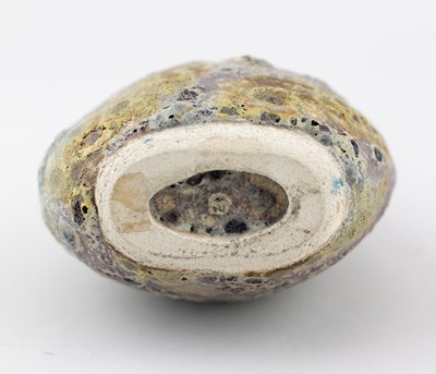 Lot 31 - ANDREW DAVIDSON; a flattened stoneware vase...