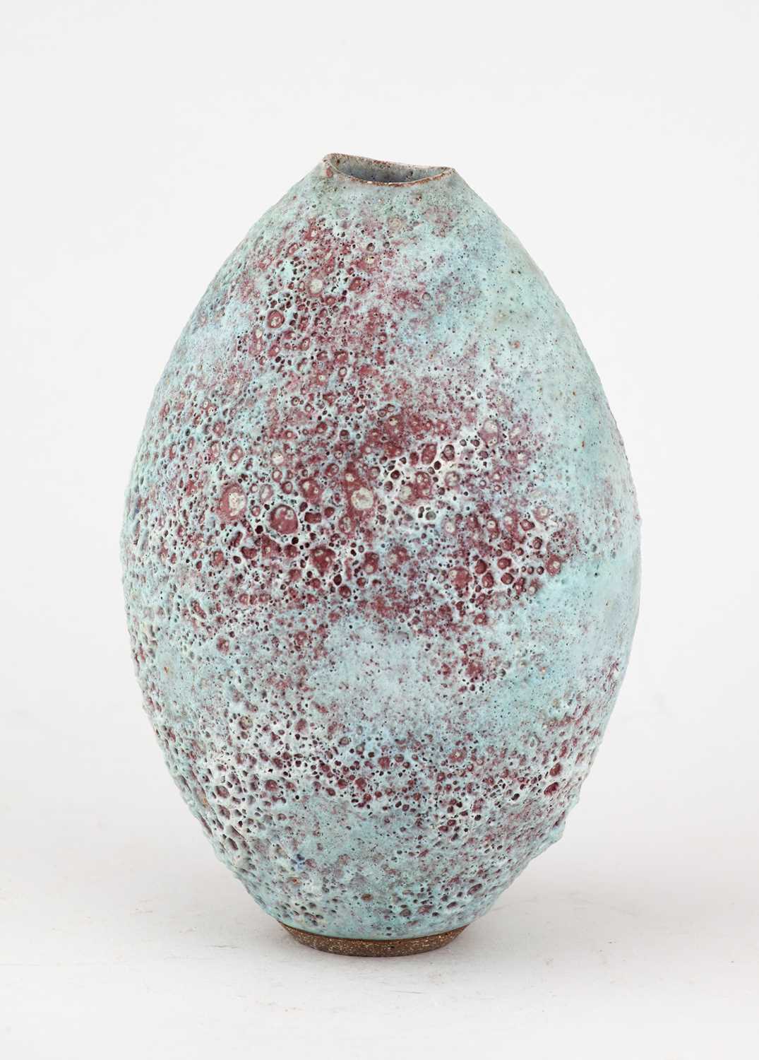 Lot 37 - ANDREW DAVIDSON; an ovoid stoneware vase...