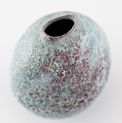 Lot 37 - ANDREW DAVIDSON; an ovoid stoneware vase...