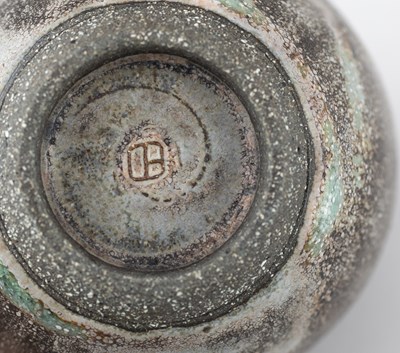 Lot 32 - ANDREW DAVIDSON; a small ovoid stoneware vase...
