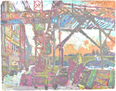 Lot 1319 - NORMAN LAYCOCK (BRITISH, 1920-1985); oil on...