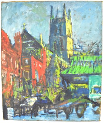 Lot 1320 - NORMAN LAYCOCK (BRITISH 1920-1985); oil on...