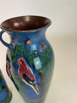 Lot 280 - DEVON POTTERY; a massive Devon pottery blue...