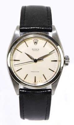 Lot 1629 - ROLEX; a gentleman’s Oyster Precision...