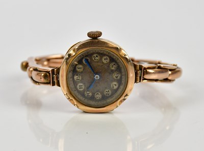 Lot 611 - A 9ct yellow gold lady’s wristwatch with...