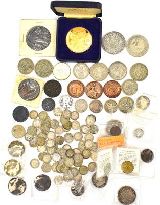 Lot 713 - Various mixed coins and tokens