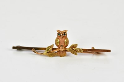 Lot 378 - A late Victorian yellow metal bar brooch,...