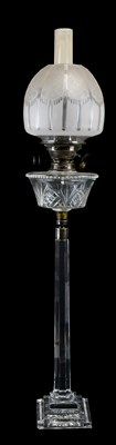 Lot 1778 - A large early 20th century clear glass oil...