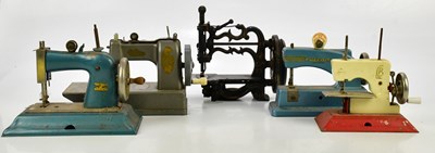 Lot 1649 - Five vintage child’s sewing machines,...