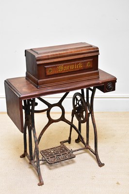 Lot 1650 - THE WARWICK PATENT; a vintage cast iron...
