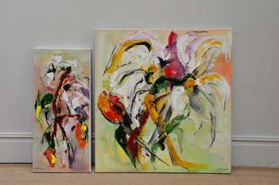 Lot 1801 - SUSAN AGGARWAL (born 1965); two acrylic and...