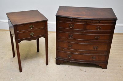 Lot 1349 - An early 20th century two drawer side table on...