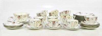 Lot 2297 - SHELLEY; a thirty-seven piece part tea service...