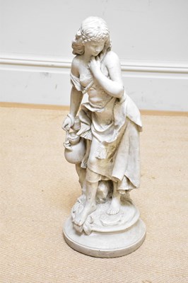Lot 1454 - A reconstituted stone figure of a maiden...
