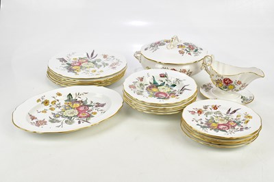 Lot 2404 - SPODE; a part dinner service with floral...
