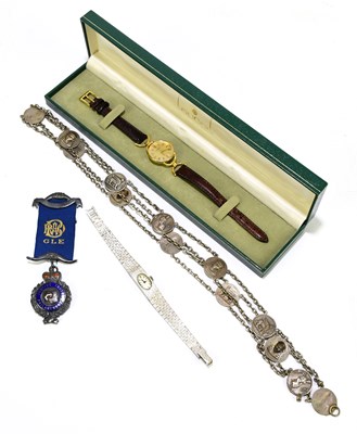 Lot 1735 - GUCCI; a lady’s gold plated wristwatch, the...
