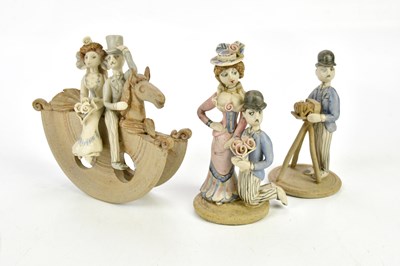 Lot 2534 - HILARY BROCK; three ceramic figures including...