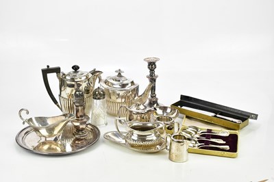 Lot 1760 - A small collection of plated items including...