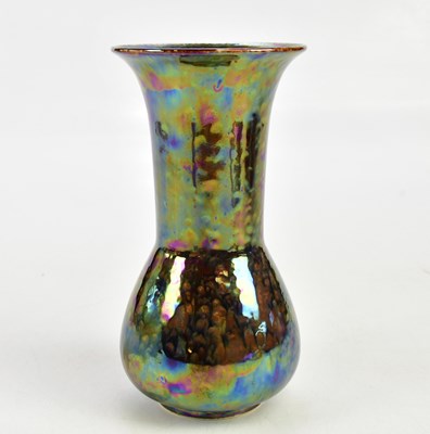 Lot 2267 - RUSKIN; an elephant foot shaped lustre vase,...